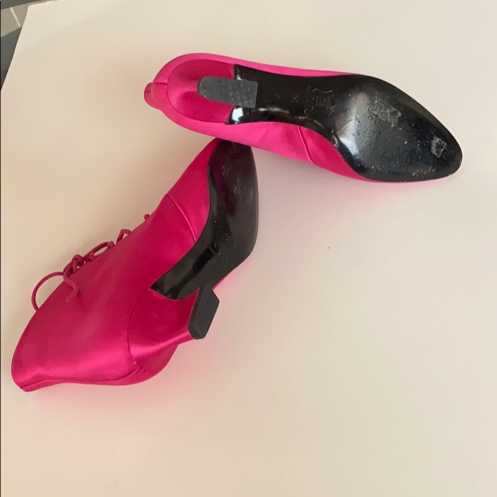 YVES SAINT LAURENT Pink Satin Boots Size 6 - Picture 9 of 17